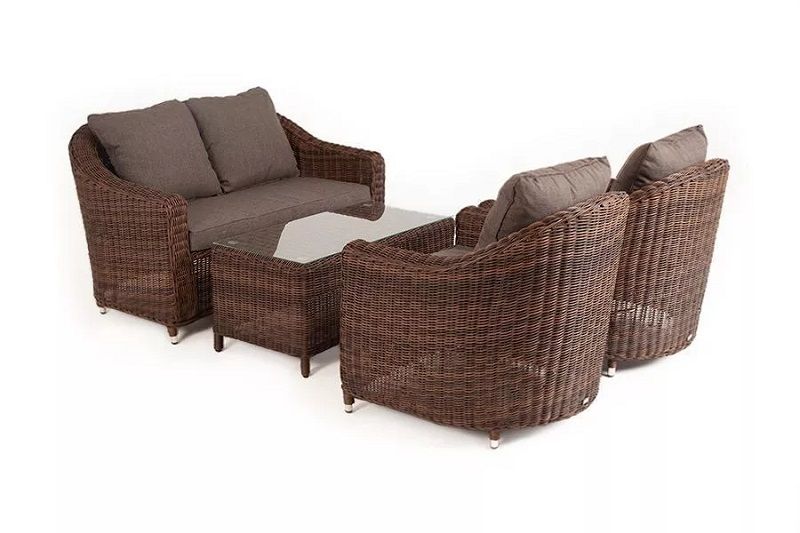 Лаунж-зона Кон Панна 4SIS из искусственного ротанга, цвет коричневый фото 6