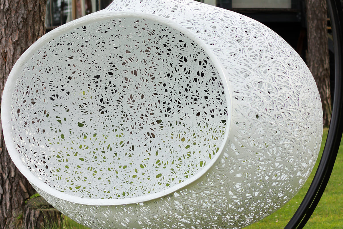 Подвесное кресло Vitgarden Bios Hide Biancoиз базальта, цвет белый фото 2