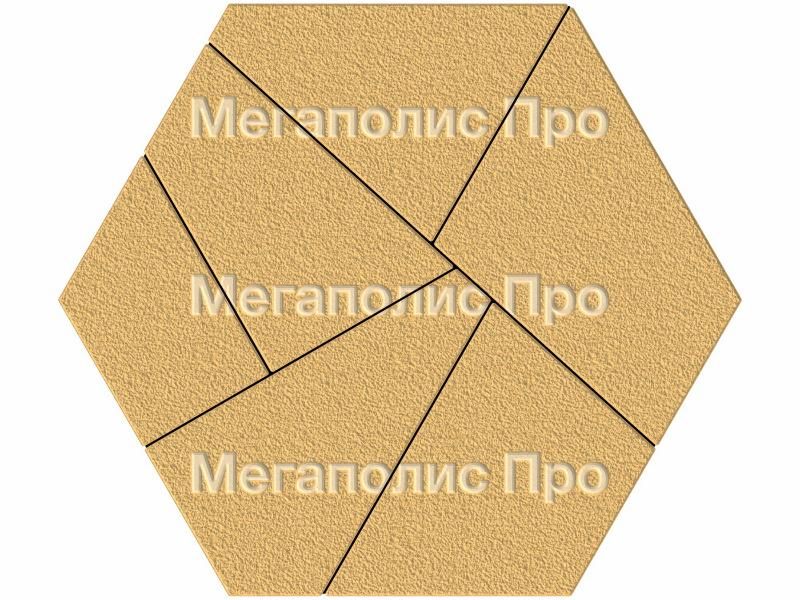 Тротуарная плитка Выбор Оригами Б.4.Фсм.8 80 мм Желтый Гранит фото 3
