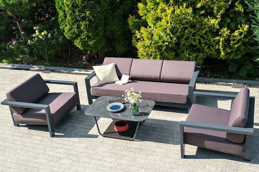 Лаунж-зона Гранада из алюминия со столиком из HPL фото 4