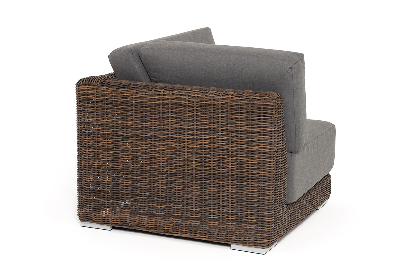 Капри модуль диванный угловой с подушками, цвет коричневый фото 4