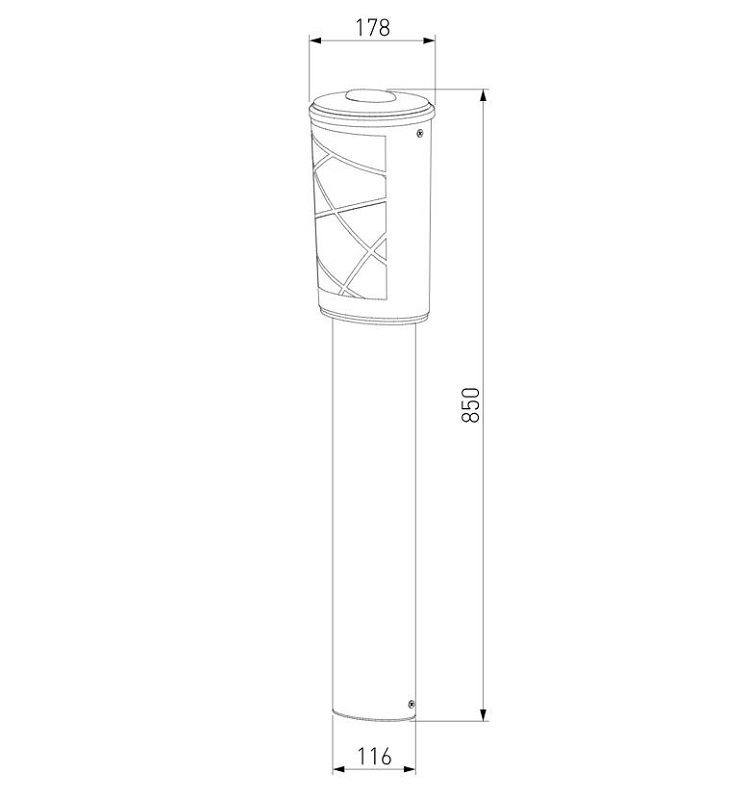 Уличный светильник Elektrostandard Premier F IP44 GL 1017F черный фото 4
