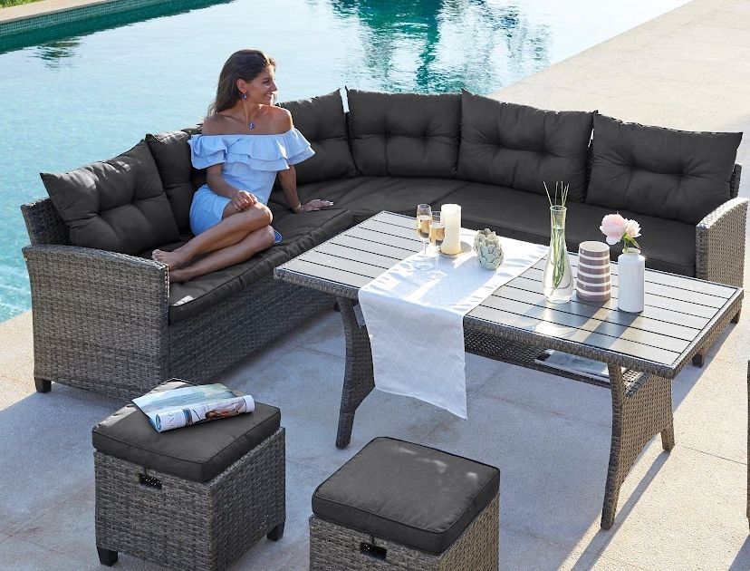 Комплект плетеной мебели AFM-307G-Grey фото 1