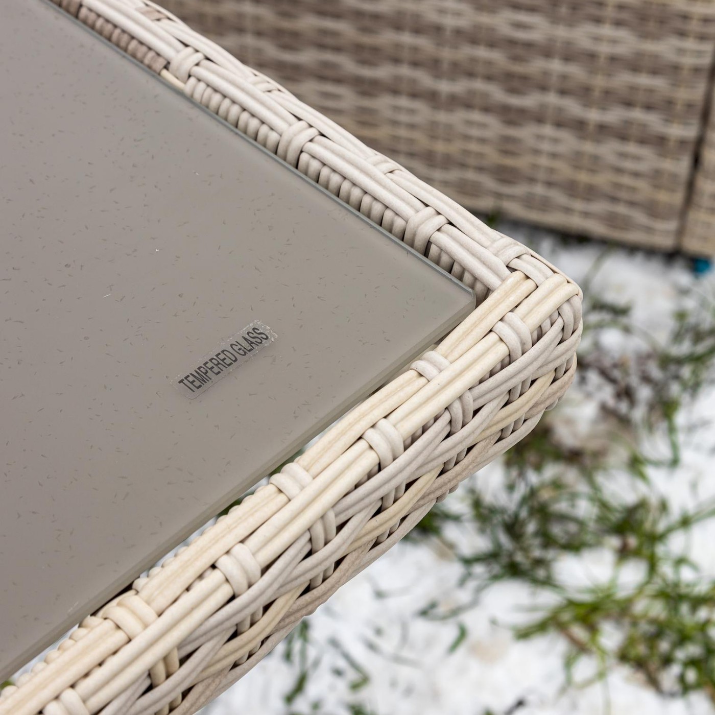 Обеденный комплект Karl Royal Family из искусственного ротанга с обеденным столом, цвет бежевый фото 7