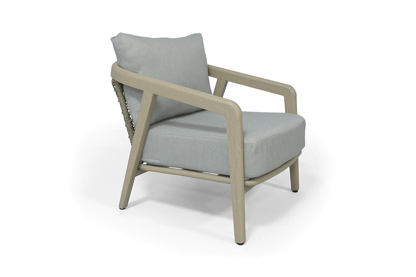 Брюссель лаунж-зона из искусственного ротанга, цвет серый, каркас под дерево (холодно-бежевый) фото 7