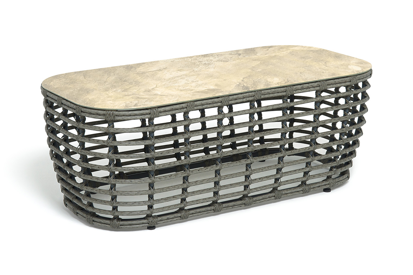 Ницца журнальный столик из искусственного ротанга, цвет серый фото 3