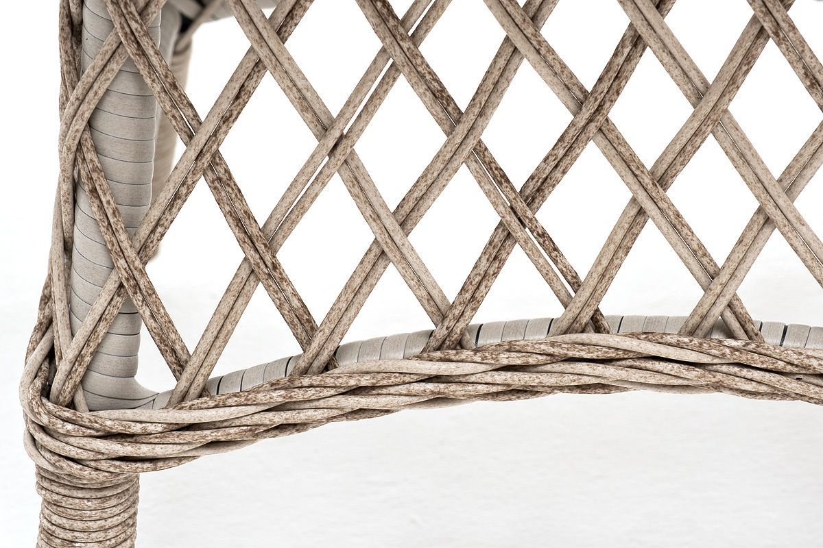 Обеденная группа Эспрессо–80 R 4SIS из искусственного ротанга, цвет бежевый фото 9