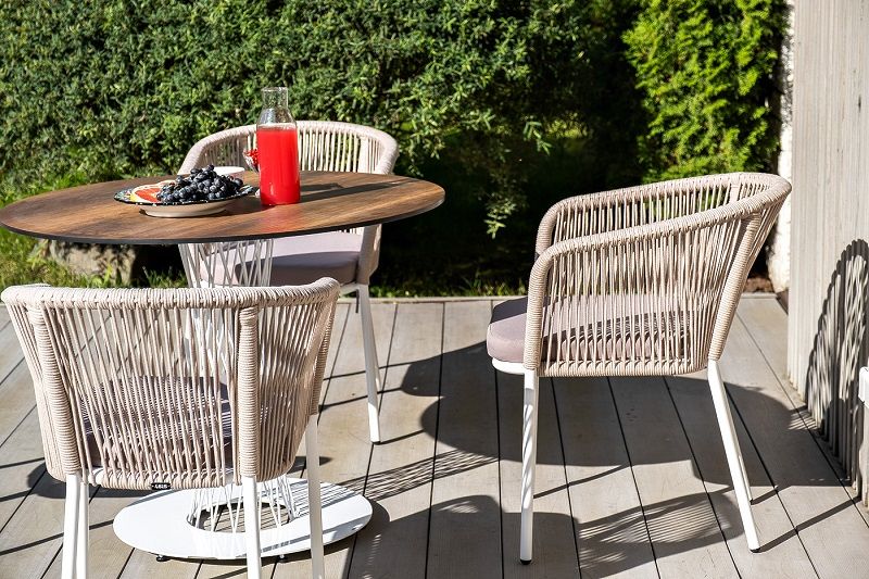 Обеденная группа Диего 4SIS из роупа (веревки), цвет бежевый фото 4