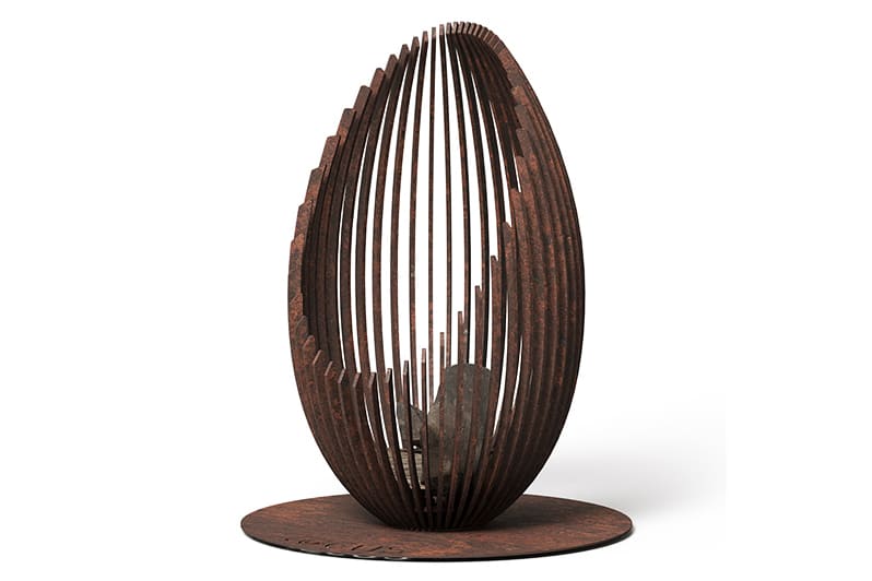Костровая чаша Vitgarden LOCUS AIR corten из стали 120x80x80 см фото 2