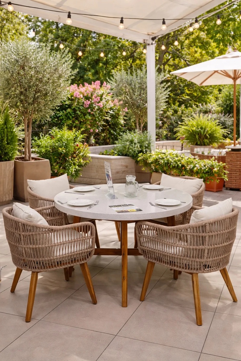 Обеденный комплект Eleonora Royal Family из натурального дерева на 4 персоны фото 2