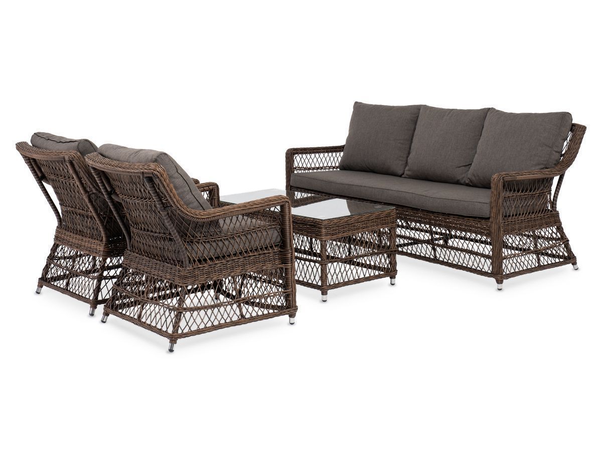 Лаунж-зона Гранд Латте 4SIS из искусственного ротанга, цвет коричневый фото 3