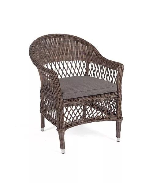 Плетеное кресло Сицилия 4SIS из искусственного ротанга, цвет коричневый фото 3