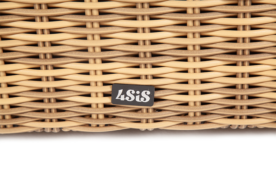 Порту сундук водонепроницаемый из искусственного ротанга, цвет соломенный фото 2