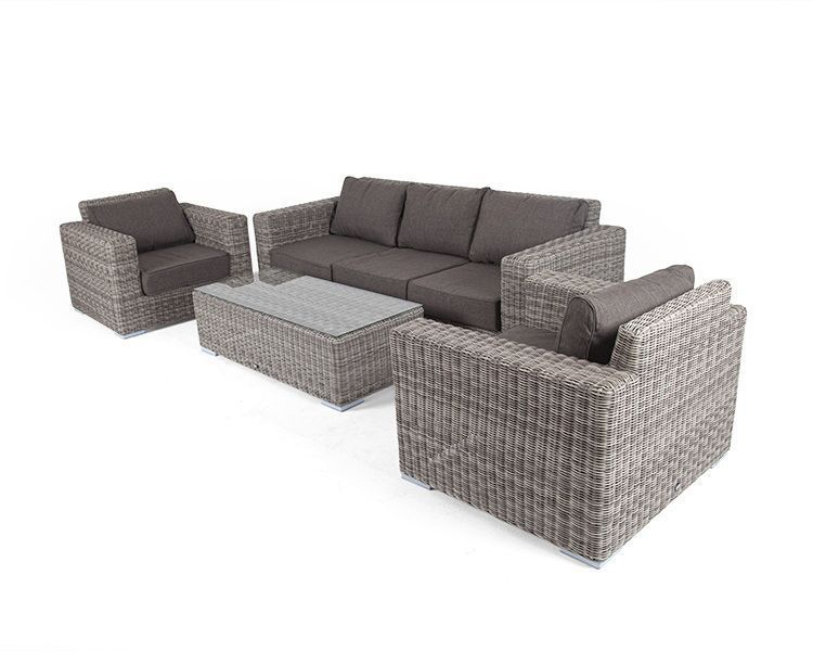 Лаунж-зона Боно 4SIS из искусственного ротанга, цвет серый фото 11