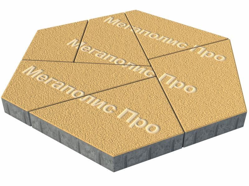 Тротуарная плитка Выбор Оригами Б.4.Фсм.8 80 мм Желтый Гранит фото 2