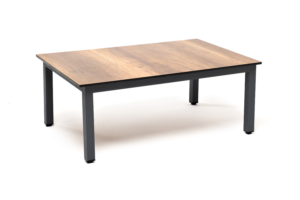 Канны журнальный столик из HPL 90х60, H40, каркас темно-серый (RAL 7024), цвет столешницы дуб фото 1