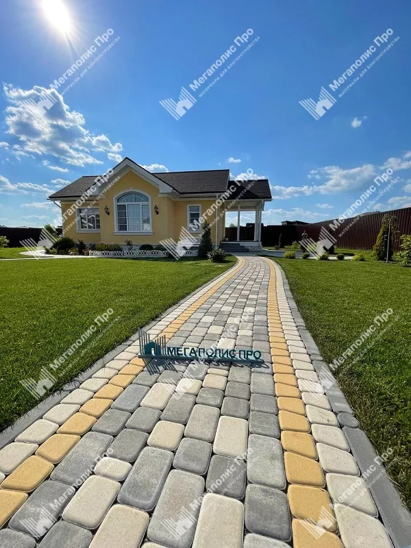 Тротуарная плитка Braer Классико ColorMix 60 мм Туман фото 2