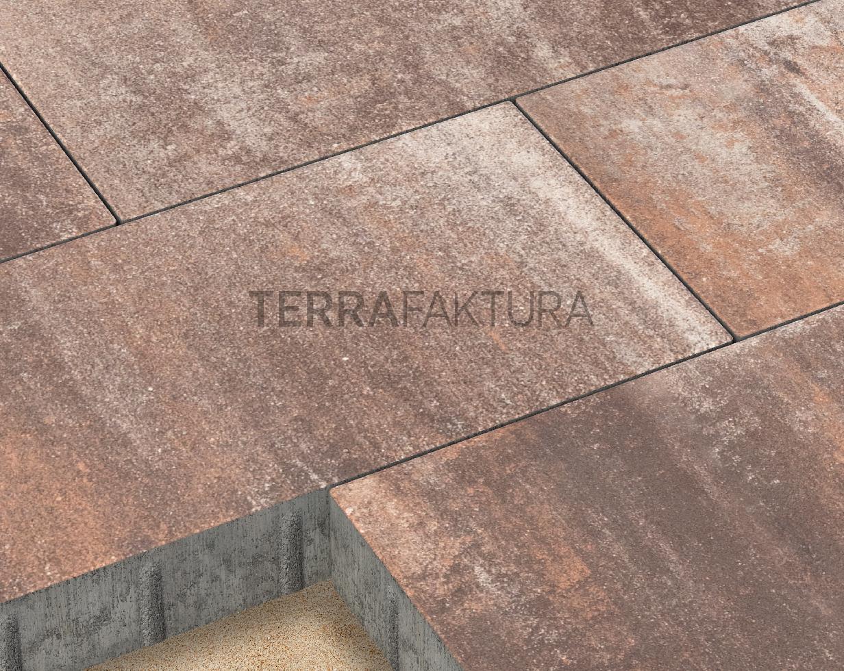 Тротуарная плитка Terrafaktura Урбан 600x300x80 мм Жженая глина фото 3