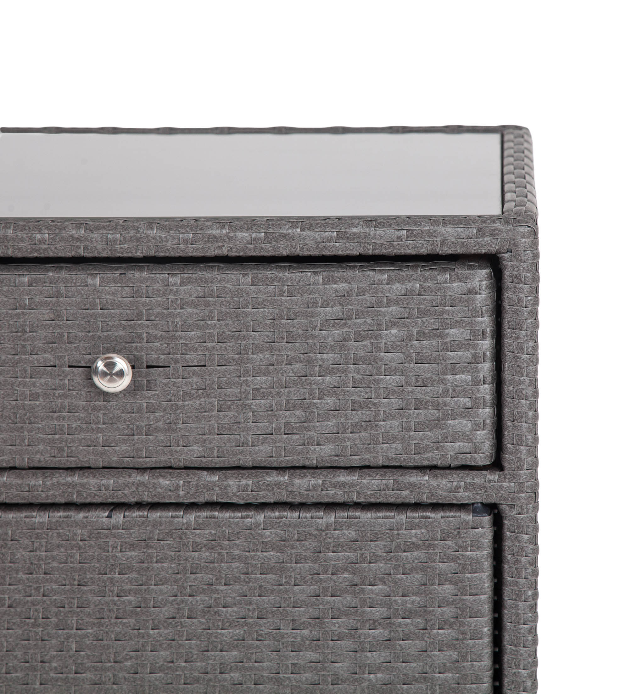 Мальта тумба плетеная из искусственного ротанга, цвет графит фото 5