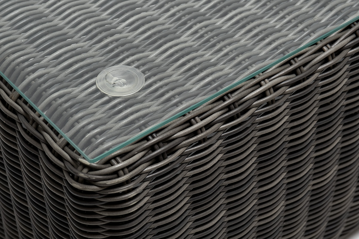 Боно журнальный столик из искусственного ротанга, цвет графит фото 4