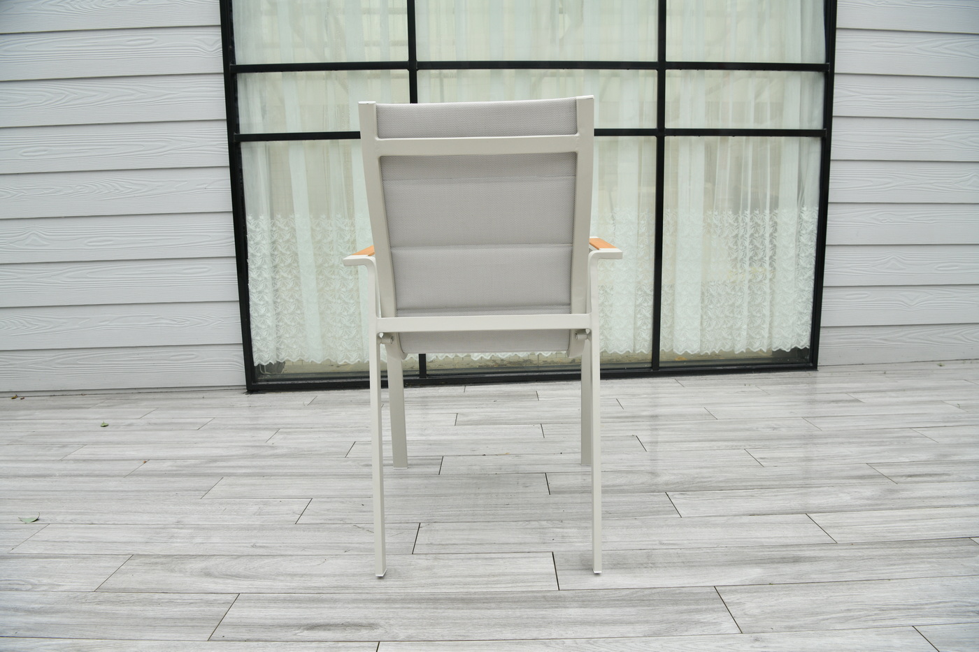 Кейптаун стул алюминиевый, ткань текстилен, цвет белый фото 3