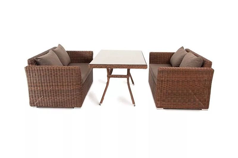 Обеденная группа Мокко 4SIS из искусственного ротанга, цвет коричневый фото 4