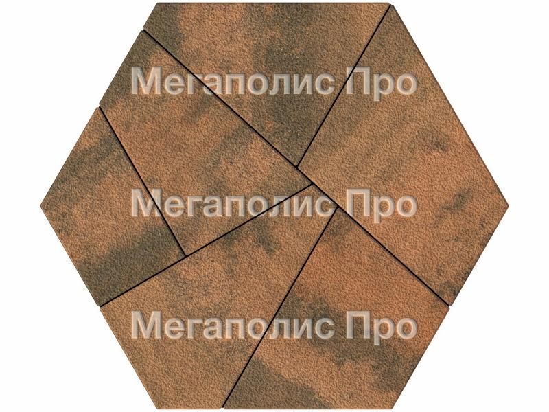 Тротуарная плитка Выбор Оригами Б.4.Фсм.8 80 мм Листопад Гранит Мустанг фото 3