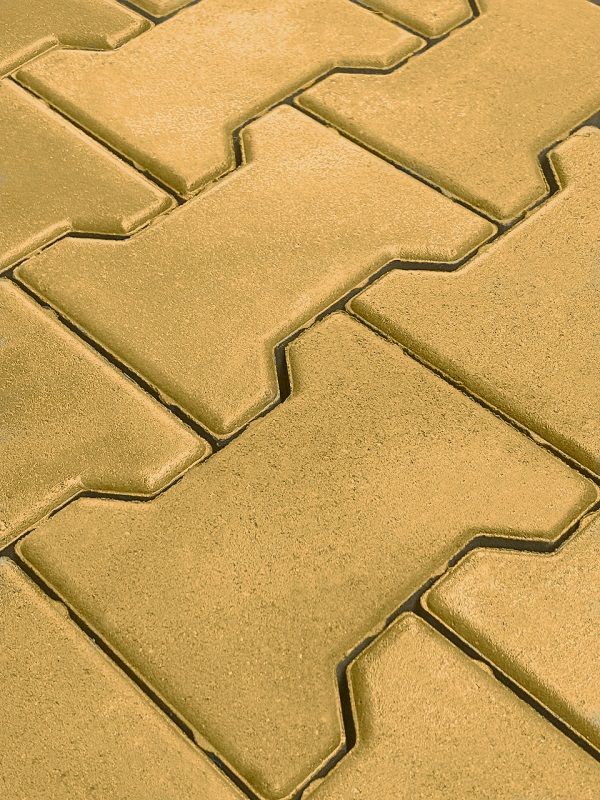 Тротуарная плитка Koldiz Катушка 60 мм Моно Желтый фото 1