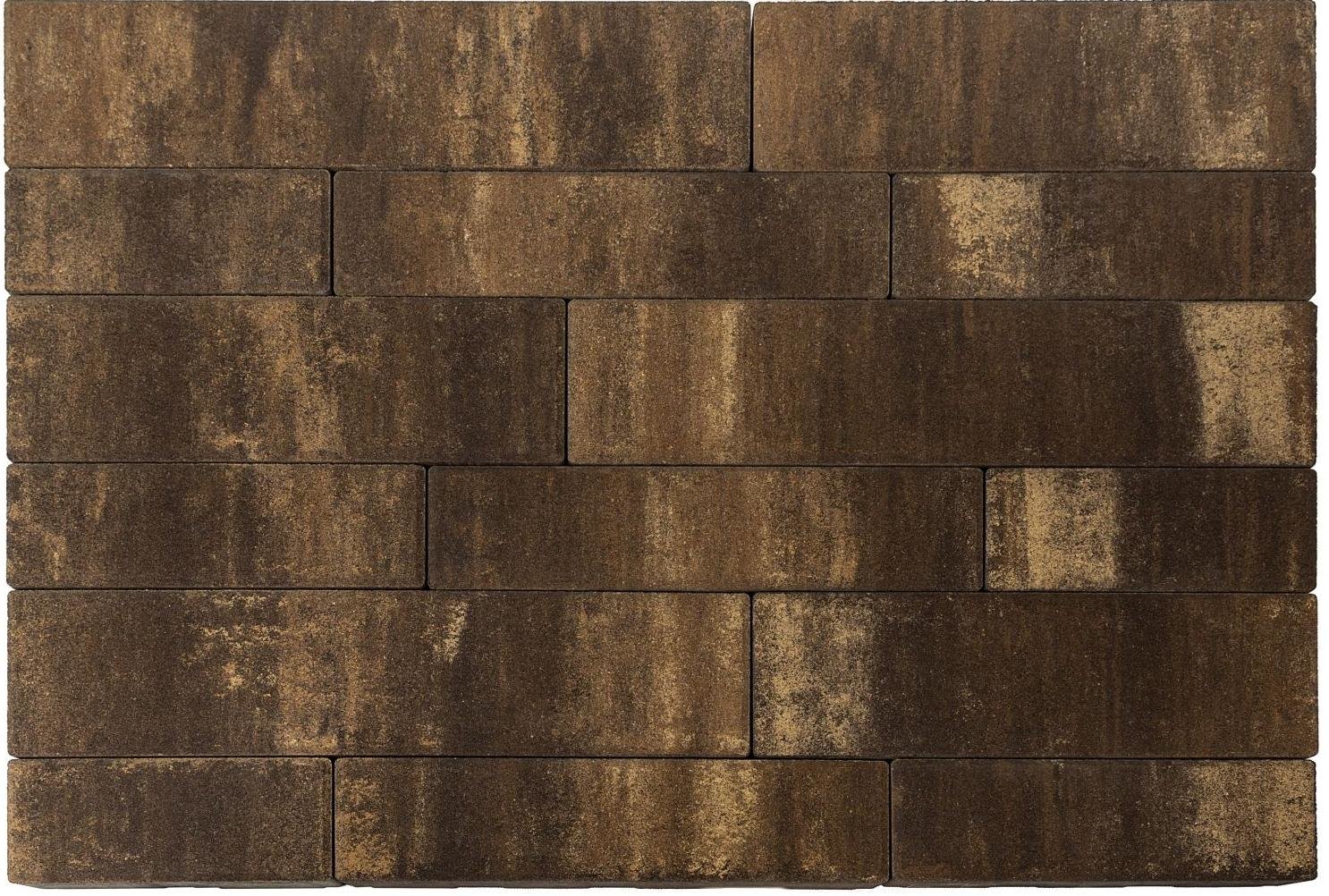 Тротуарная плитка Braer Домино, 60 мм. COLOR MIX « Каштан» фото 1