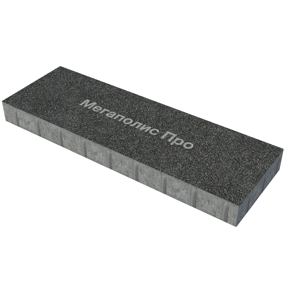 Пошаговая плита для дорожек 900x300x80 мм Черная с фактурой стоунмикс фото 1