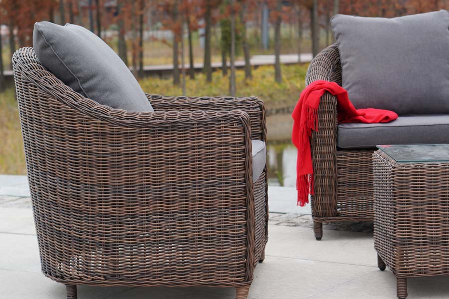 Кон Панна лаунж-зона из искусственного ротанга, цвет коричневый фото 4