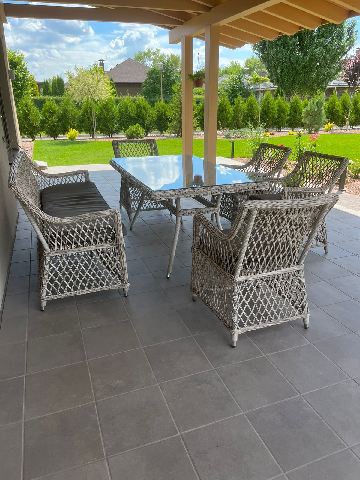 Плетеное кресло Латте 4SIS из искусственного ротанга, цвет бежевый фото 6