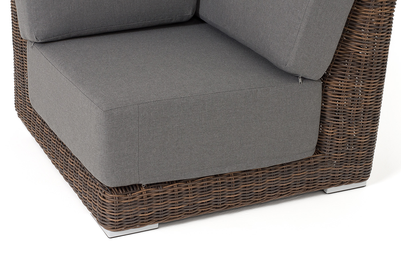 Капри модуль диванный угловой с подушками, цвет коричневый фото 5