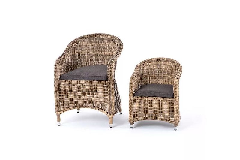 Обеденная детская группа Тильда 4SIS из искусственного ротанга, цвет соломенный фото 5