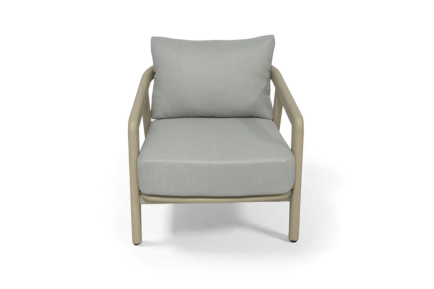 Брюссель лаунж-зона из искусственного ротанга, цвет серый, каркас под дерево (холодно-бежевый) фото 6