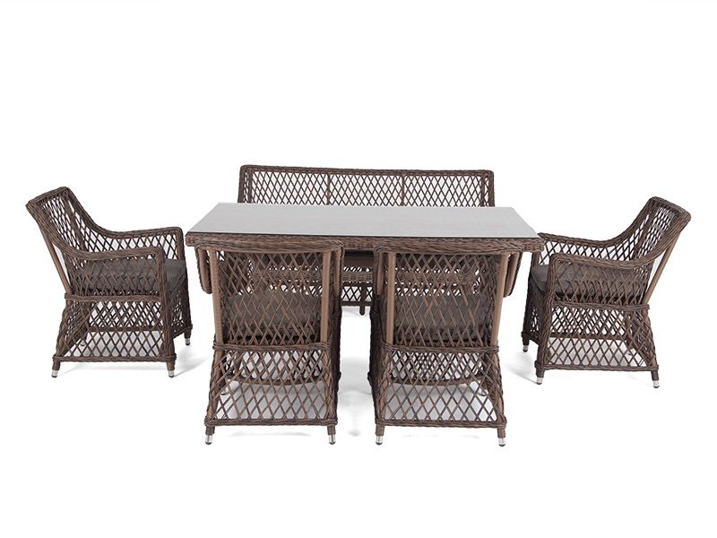 Обеденная группа Катания 4SIS на 6 персон, цвет коричневый фото 3