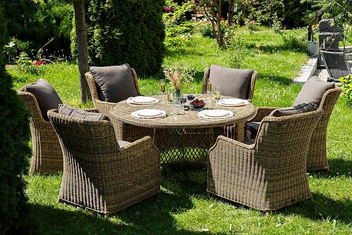 Обеденная Эспрессо–150 N 4SIS группа плетеная, цвет соломенный фото 1