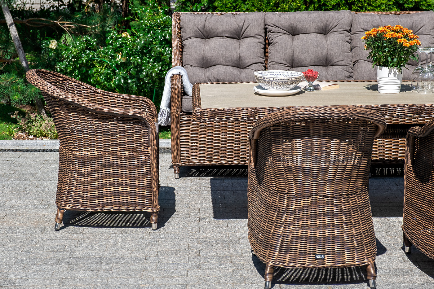 Равенна плетеное кресло из искусственного ротанга, цвет коричневый фото 6