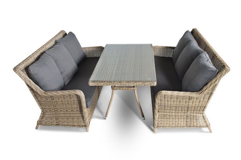 Обеденная группа Кортадо 4SIS из искусственного ротанга, цвет соломенный фото 3