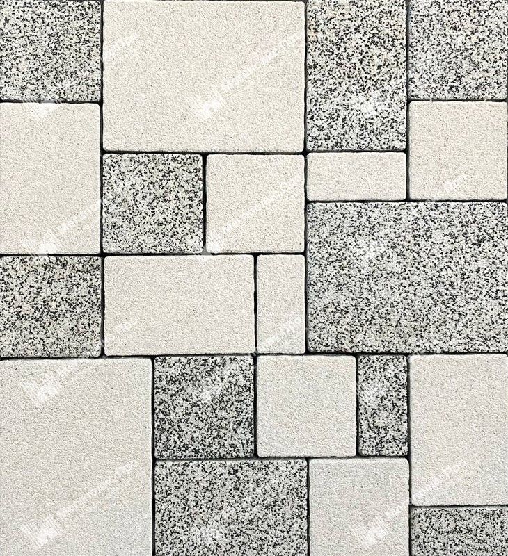 Тротуарная плитка Выбор Мюнхен Б.2. Фсм.6 60 мм Стоунмикс Бело-черный фото 5