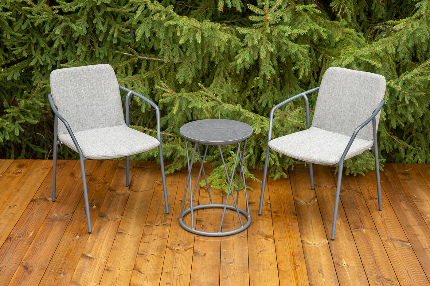 Марокко кофейный комплект из алюминия, цвет темно-серый фото 4