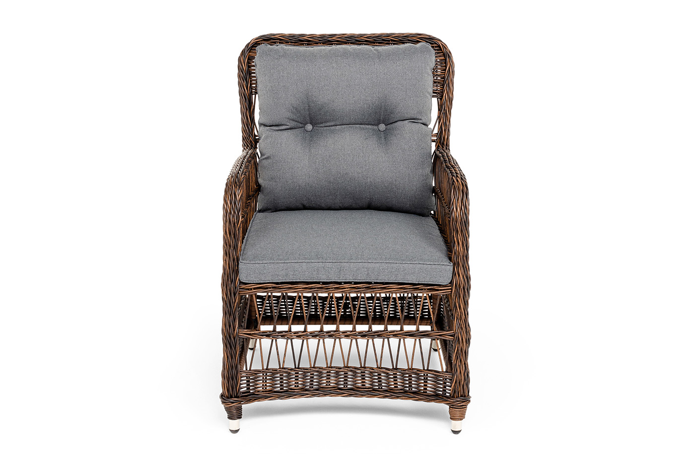 Цесена кресло плетеное из искусственного ротанга, цвет коричневый фото 3