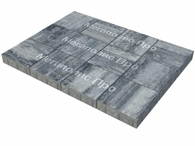 Тротуарные плиты Выбор Квадрат Б.1.К.6 300х300х60 мм Листопад Антрацит фото 3