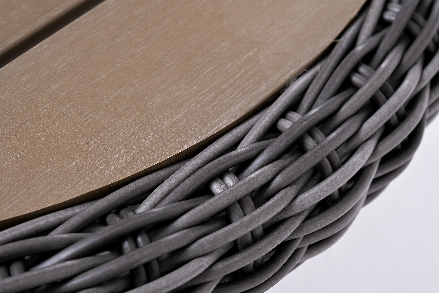 Равенна кофейный стол из искусственного ротанга, цвет графит фото 6