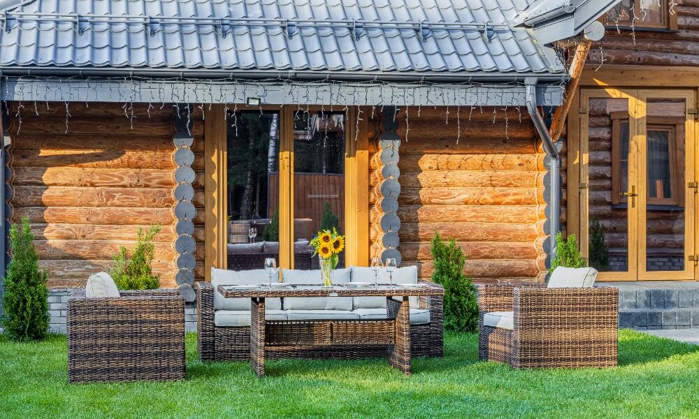 Обеденный комплект Karl Royal Family из искусственного ротанга с обеденным столом, цвет коричневый фото 2