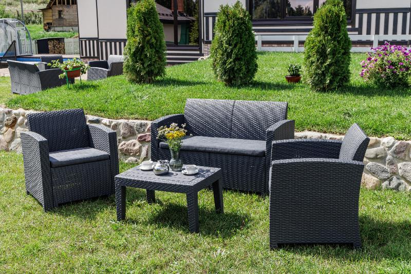 Обеденный комплект Lana S Royal Family из пластика, цвет графит фото 2