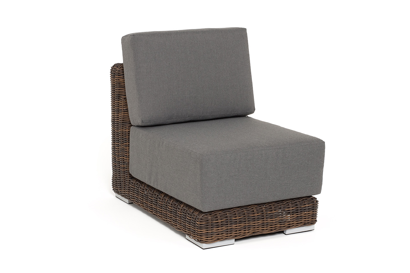 Капри модуль диванный прямой с подушками, цвет коричневый фото 3