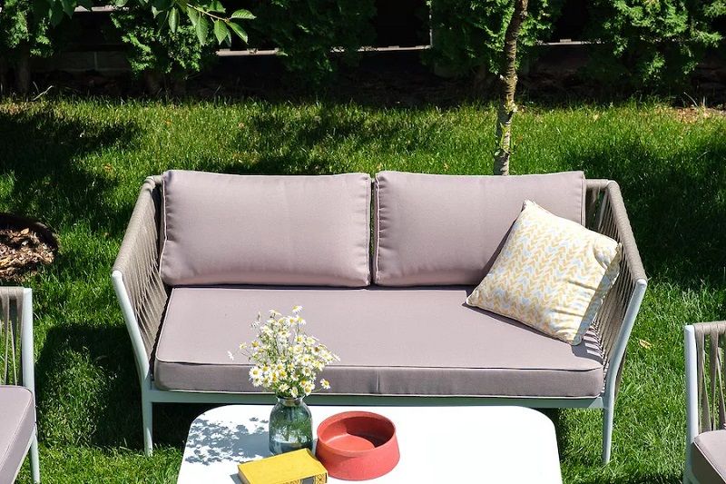 Плетеная лаунж-зона Касабланка 4SIS из роупа (веревки), цвет серо-коричневый фото 6