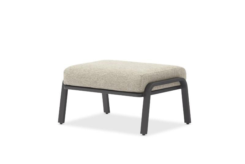 Кресло Malmo Brafritid с пуфом, антрацит/светло-серый, алюминий/тик фото 4