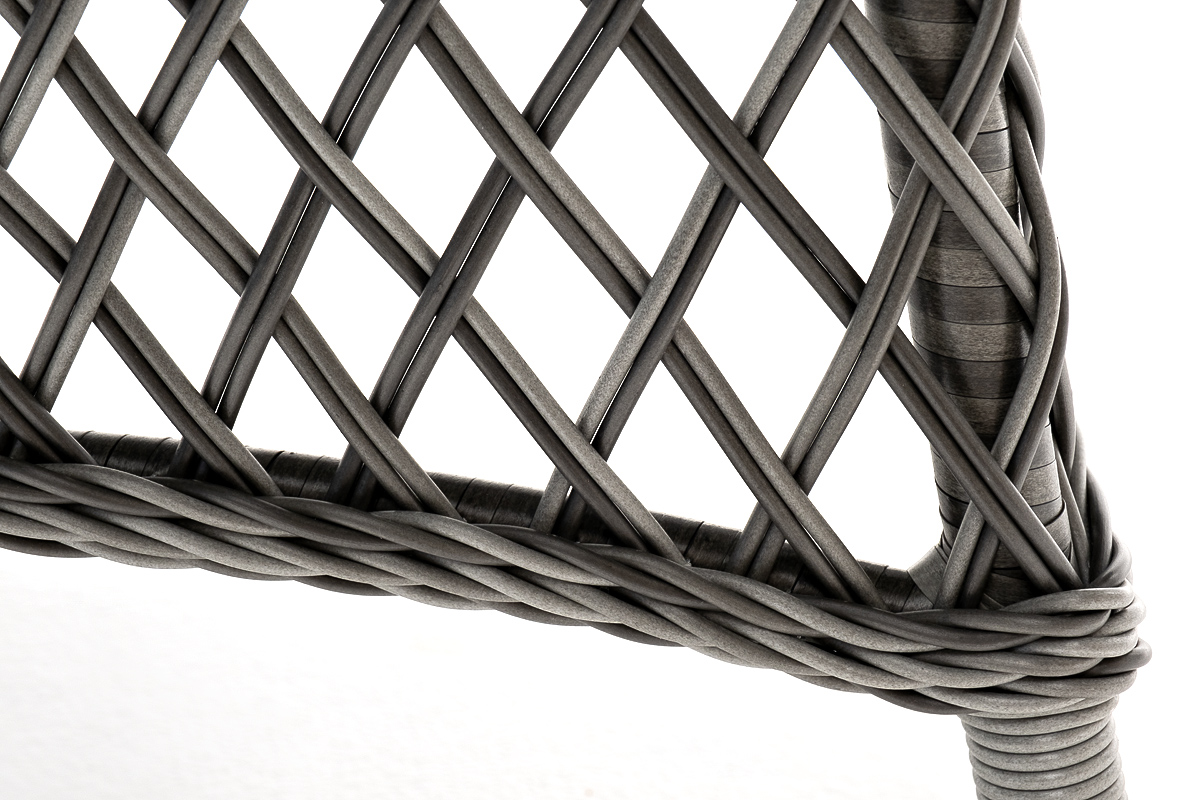 Эспрессо плетеный круглый стол, диаметр 150 см, цвет графит фото 4